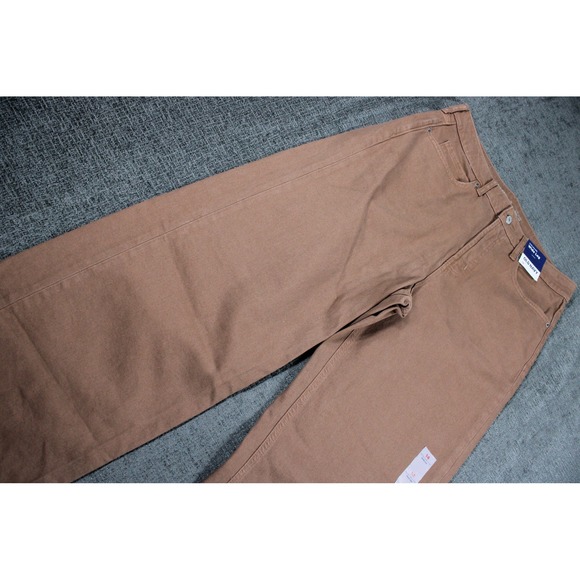 Old Navy Pants - Old Navy Extra High-Rise Wide Leg Pants Brown Clay Raw Hem Secret-Slim Size 14